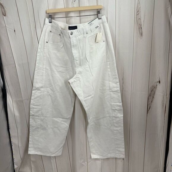 Aeropostale Women’s XXL White Barrel Jeans New - Picture 1 of 6